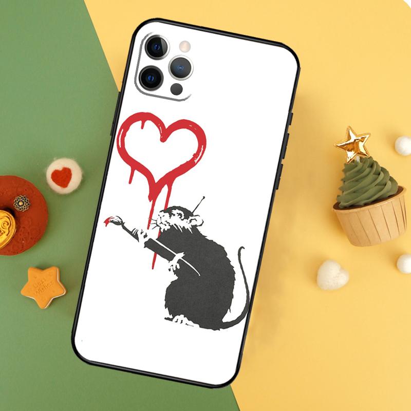 Cute Cartoon Animal Rat Phone Case For iPhone 17 17Air 16 15 14 13 11 12 Pro Max 12 13 Mini 16E Shockproof Cover