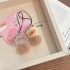Furry Cute Cartoon Short Phone Charm for Girl Kawaii Cartoon Kitten Keychain Phone Lanyard Earphone Pendant Phone Accessories