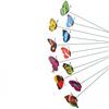 PVC Butterfly Stakes Party 50PCS Varied Waterproof