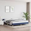 VidaXL Bed Frames with Headboard Slat Base Upholstered Bed Slat Frame Double Bed Adult Bedroom Furniture Blue 347437