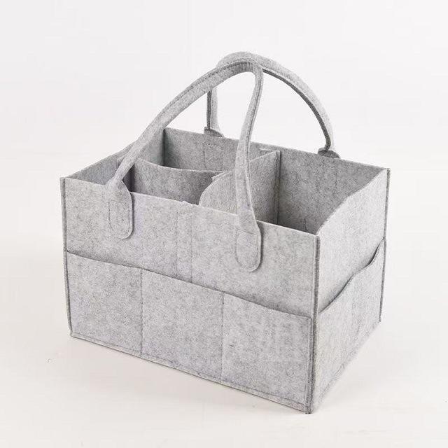 Multifunctional Outdoor Felt Diaper Bag - Foldable Handbag for Moms