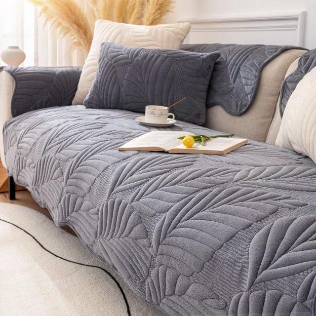 1pc Non -Slip Sofa Towel Dog Pet Sofa Cushion Winter Thicken Plush Corner Sofa Cover Sectional Chaise Longue Couch Mat Multi -Size