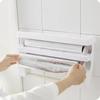 Kitchen Cling Film Tissue Holder Sliding Knife Cutter Aluminum Foil Barbecue Paper Cutting Box Household Towel Storage Racks