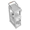 Rolling Utility Cart with Wheels Multi Functional Storage Trolley for   Living Room Kitchen Movable Storage