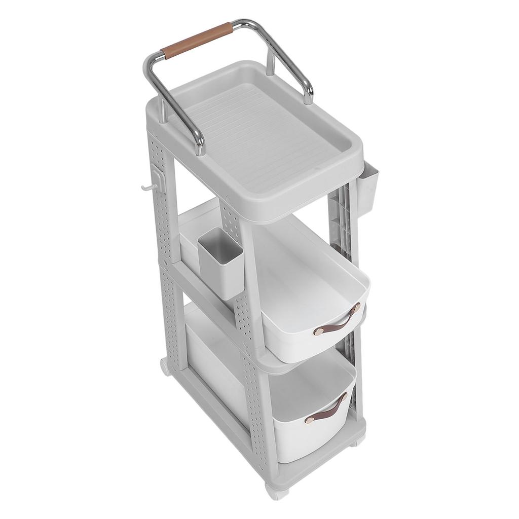 Rolling Utility Cart with Wheels Multi Functional Storage Trolley for   Living Room Kitchen Movable Storage