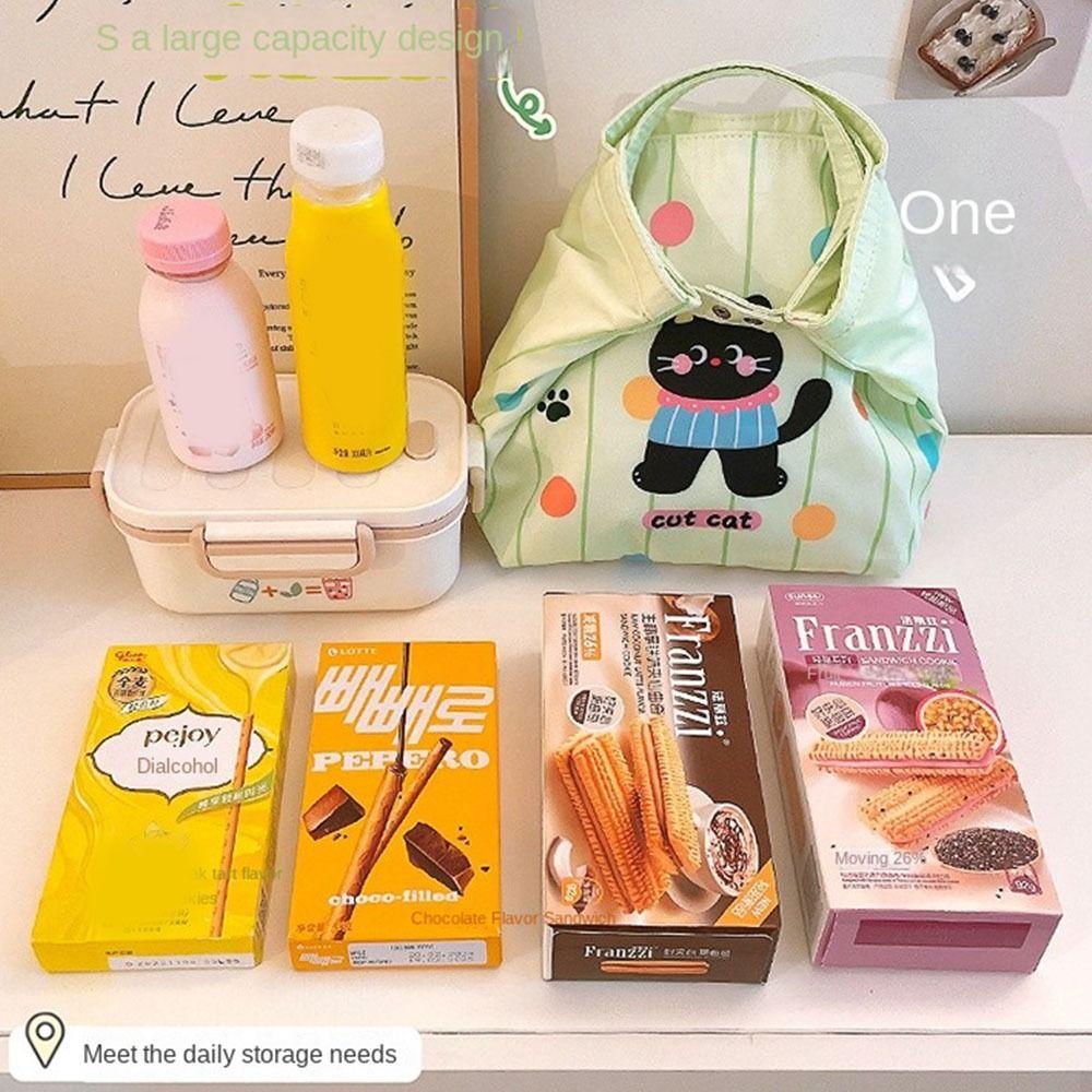 Lightweight Insulation Handbag Cat Food Storage Pouch Portable Cosmetic Bag Office Worker Student синий 758₽