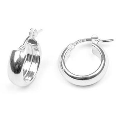 [M9462] - Strieborné kruhové náušnice 'Coquines' postriebrené (rhodiované) - 16 mm 5 mm