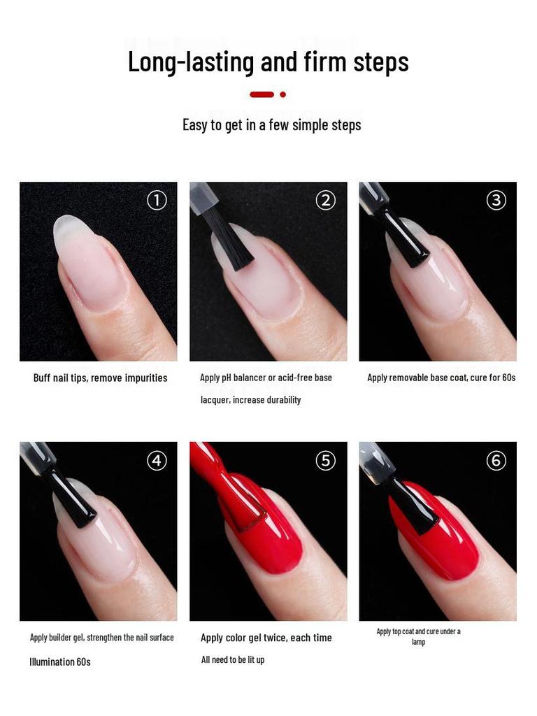 AS Nail Art Anti-Lift Gel No-Wipe Top & Base Coat Light Therapy Transparent Set - Long-Lasting Strengthening.