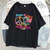Peace Love Hippie Soul Printing Female T-Shirt Summer Cool Short Sleeve Breathable Cotton Tops Street Loose T Shirt Women