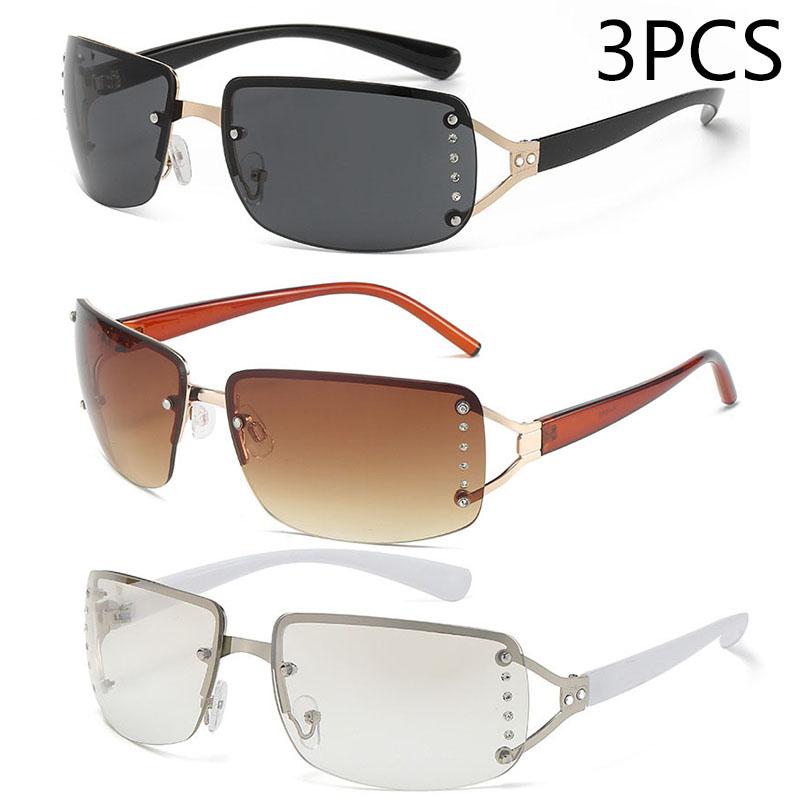 French Retro Large Frame Middle Face Mask Sunglasses Female Instagram Niche Network Red Street Po Y2k New Sunglasses