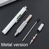 Caneta Capacitiva Multifuncional com Chave de Fenda, Nível de Bolha e Caneta Esferográfica - Gadget Touch para Telas de Celular