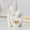 Mini Couple Statue Tv Stand Decor Home Decor Knick Knacks Couples Love Office Show Pieces White A