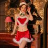 Sexy spodní prádlo Velvet Love Suspender Vánoční noční košile Sexy pas odhalující pokušení Uniforma