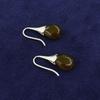 MARTA 925 silver.Pebble earring_Olive