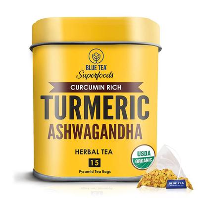 Kurkuma- und Ashwagandha-Tee (15er-Packung, 2,5 g), Kurkuma Ashwagandha Kräutertee
