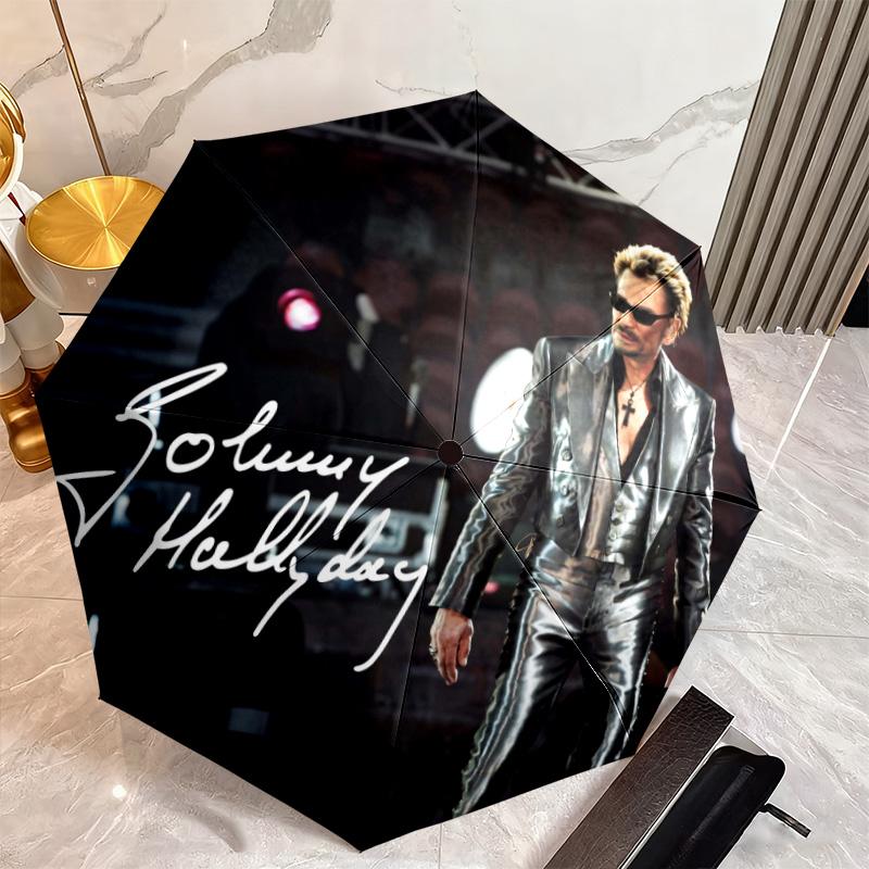 French legendary rock singer and actor Johnny Hallyday umbrella is suitable for all seasons, including home travel and outdoor activities Y4