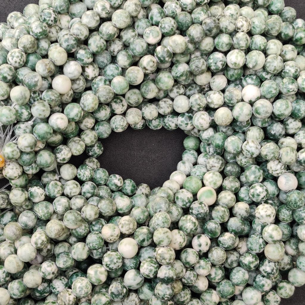 Natural Matt Tree Agate Round Beads, Healing Gemstone, Loose Beads, DIY Jewelry Making for Bracelet Necklace, 6 MM 8MM 10MM.
