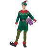 Halloween Adult Male and Female Couples Christmas Elf Cute Green Elf Stage Performance Costume