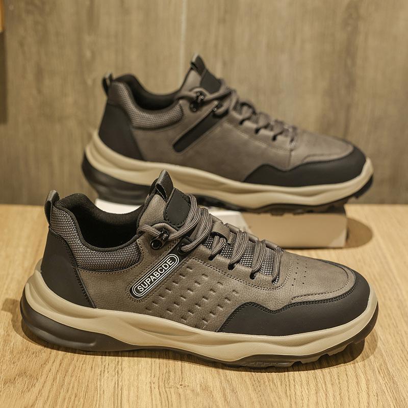 Casual leather shoes 2025 men's leather shoes men's running sports lightweight breathable spring and autumn trend men's shoes