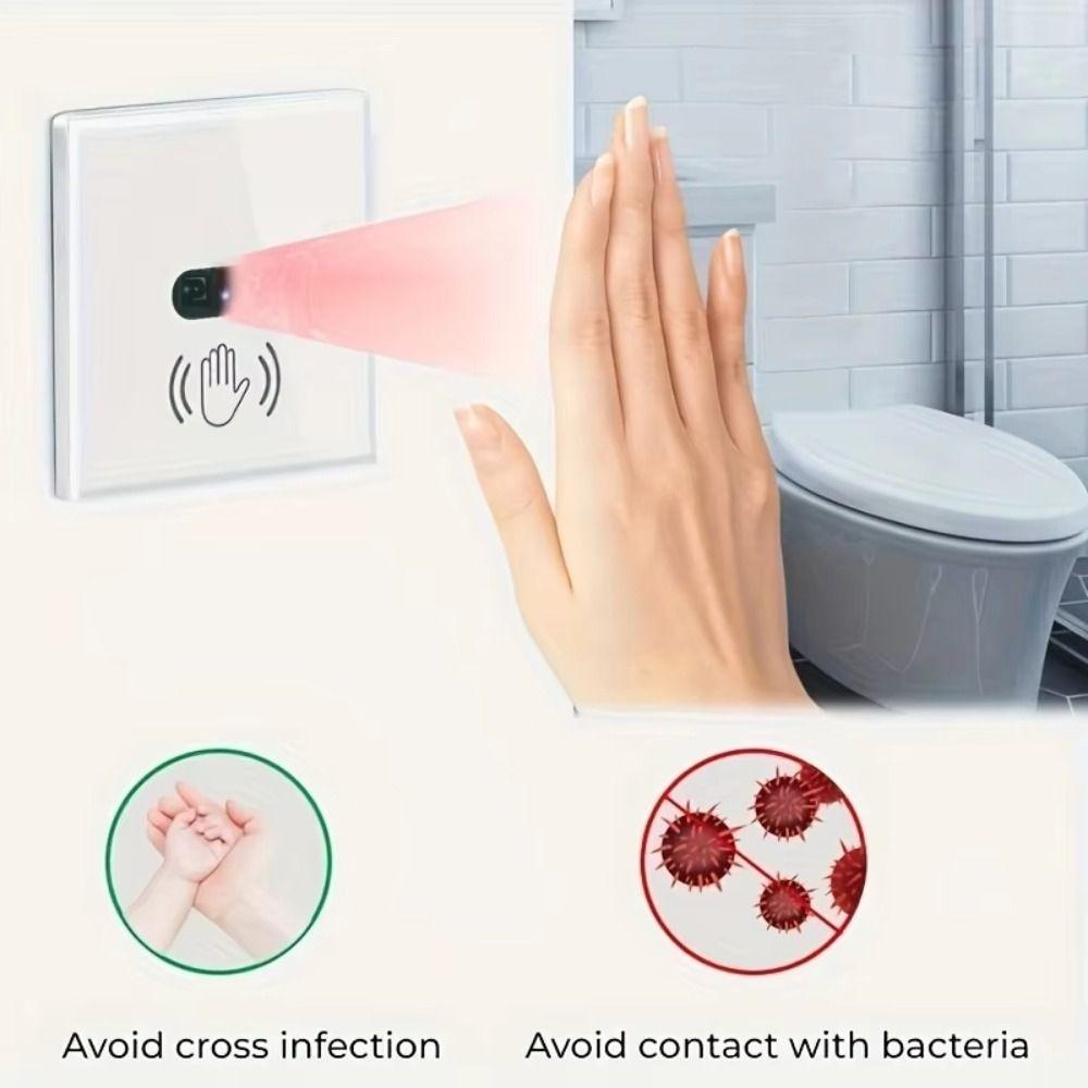Glass Screen Panel Hand Wave Switch Neutral Wire Automatic Button Pusher  Smart Home