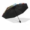 1pc Christmas Corgi Celebration Umbrella with Plastic Handle,Suitable for All Seasons Home Travel Outdoor UmbrellaDD223