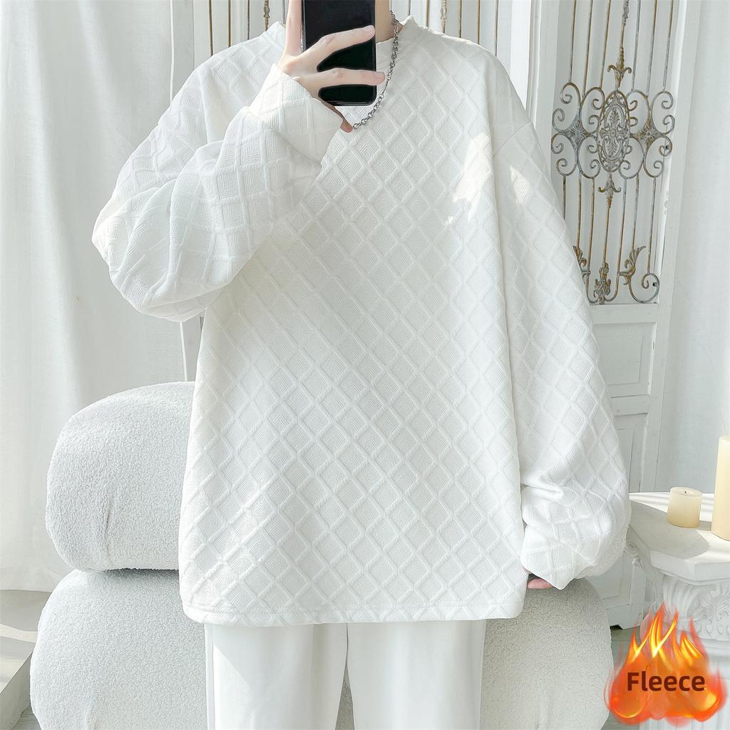 Fleece Sweater Men's Guochao Simple Thickened Thermal Jacket Winter Loose and Versatile Couple Clothing Fleece Jacket Men