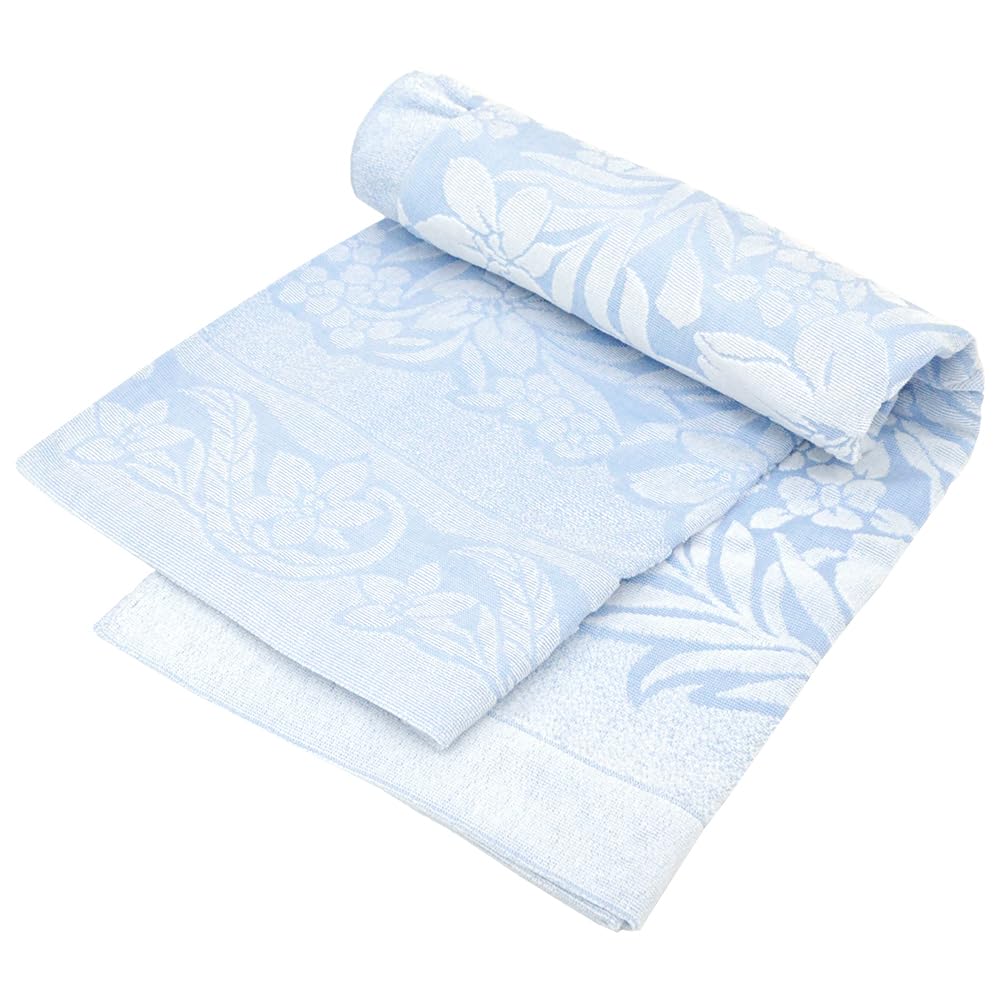 Jednoduchá osuška deka bavlna vyrobená v žakárovém provedení 140 x 190 Lily vyrobeno v odolné ideální na léto stlačené [100% Japonsko] vazba, cm, vzor, modrá,