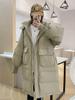Winter 2025 Kapuzen-Daunen-Baumwollmantel in mittlerer Länge - Stilvoll, dick und überknielang.
