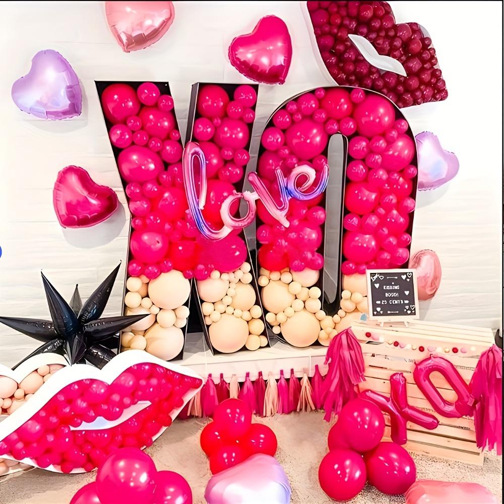 1 Stück 73cm Sexy Lippen DIY Rahmen KT Board Valentinstag Hochzeit,Jubiläumsparty Dekoration Liebhaber Geschenk Ohne Ballons