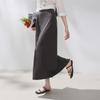 Casual H-Line Elastic Waist Maxi Skirt