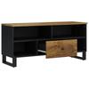 TV Cabinet 100x33x46 Cm Solid Mango Wood & Engineered Wood