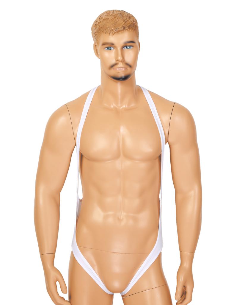 Mens Sleeveless Body Chest Harness Halter Neck Mankini Jockstrap Lingerie Underwear Leotard Bodysuit