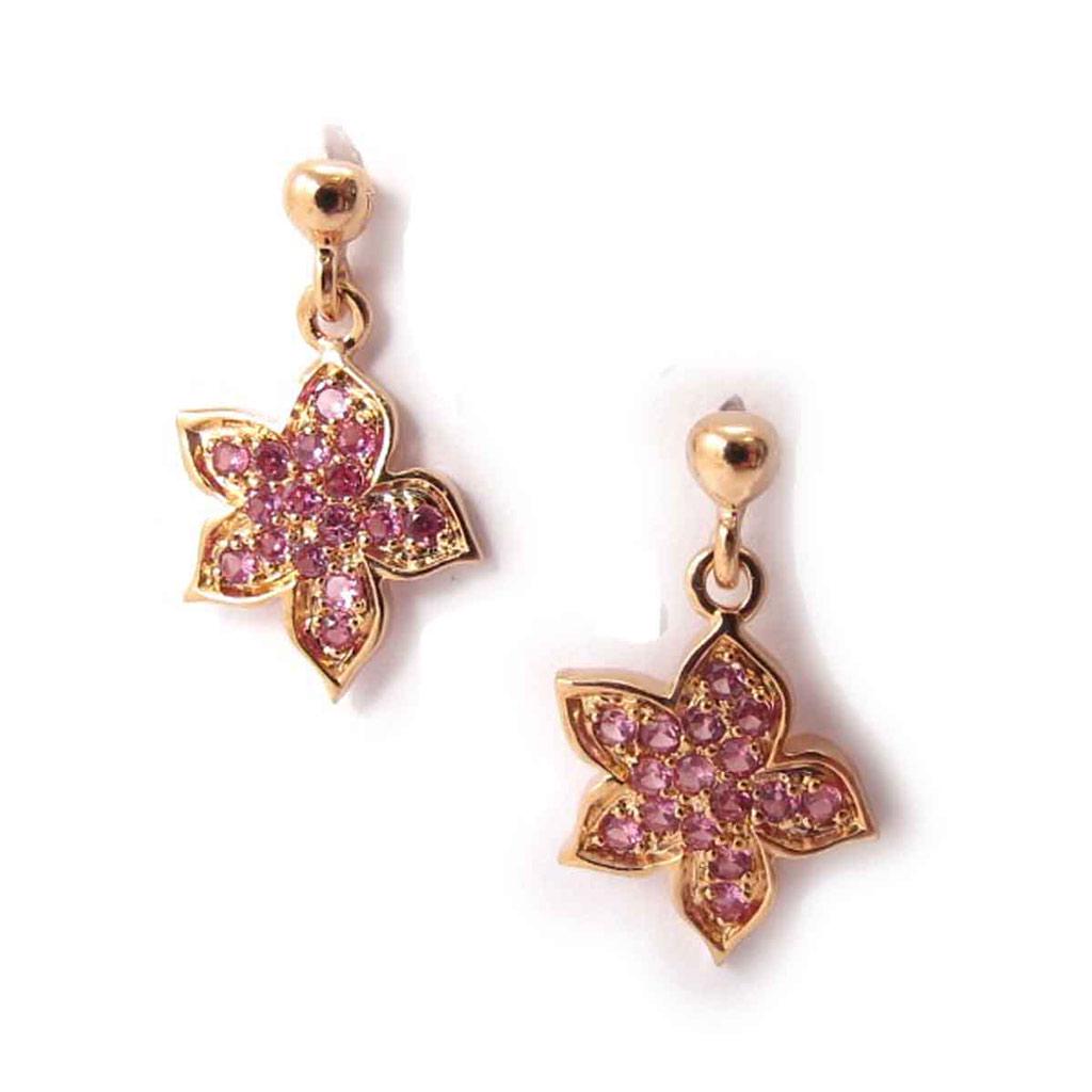 Les Trésors De Lily [J7209] - Vergoldete Ohrringe 'Flora' roségold - 11 mm