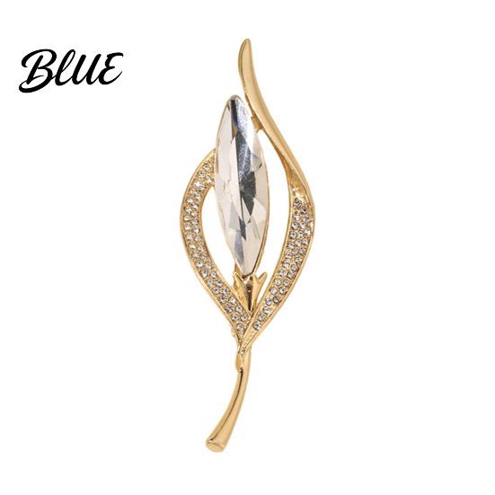 Long-lasting Brooch Common Callalily Pin for Women Rhinestones Inlaid Coat