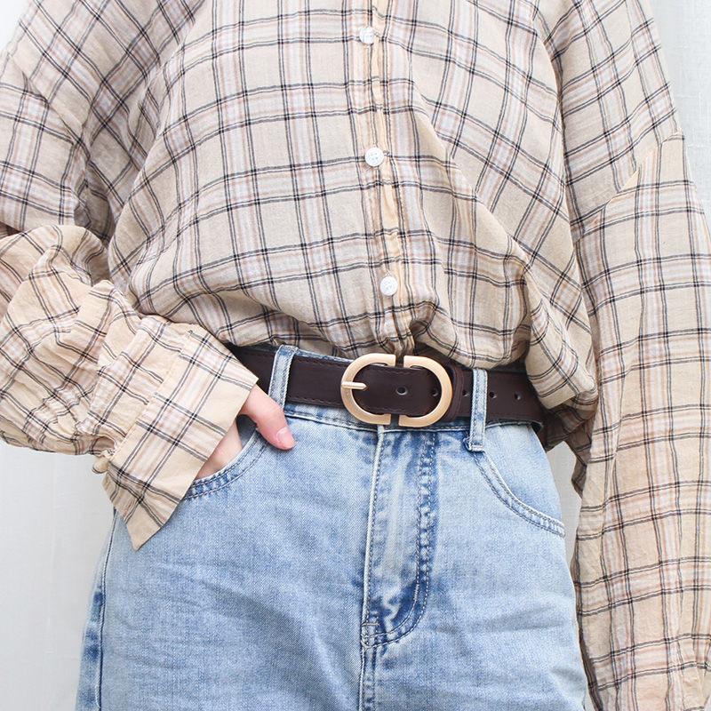 Stylish Pu Leather Waist Belt For Women Featuring Elegant Chic Buckle Design Perfect For Jeans