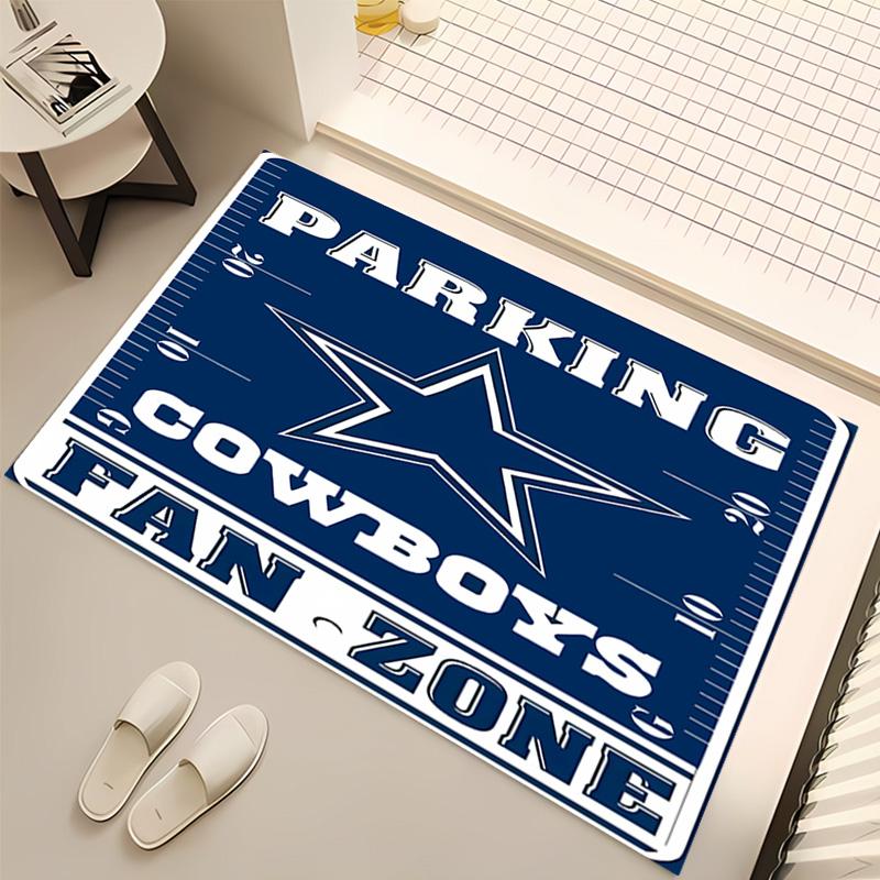 1pc Dallas Cowboys Print Area Rug - Soft, Washable Non-Slip Indoor Mat, Living Room, Home Office Decorative Rug,Office Decorative