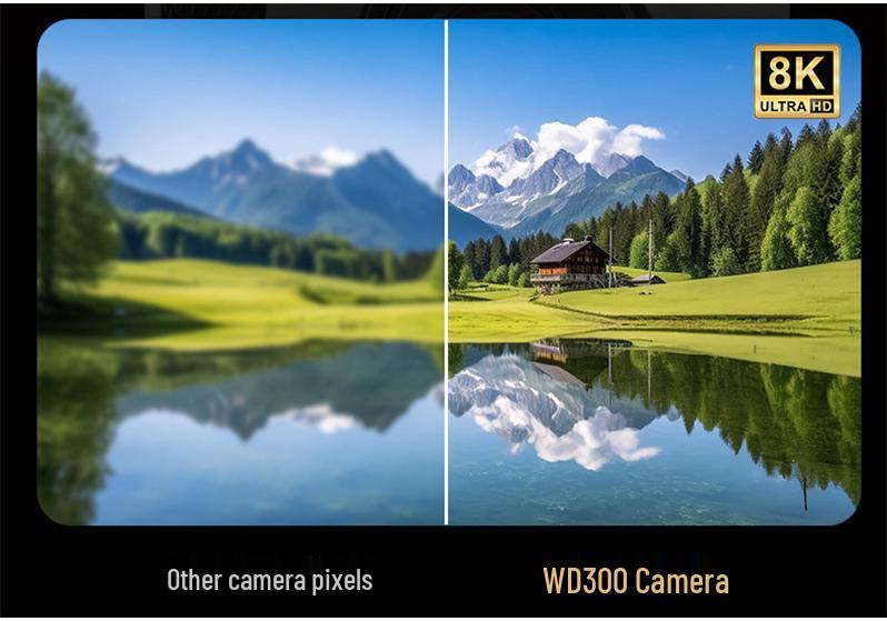 WD300 8K Mirrorless Digital Camera with High Pixels, Flip Screen & WiFi for Mobile Uploads - Perfect for Students and Party Scenes