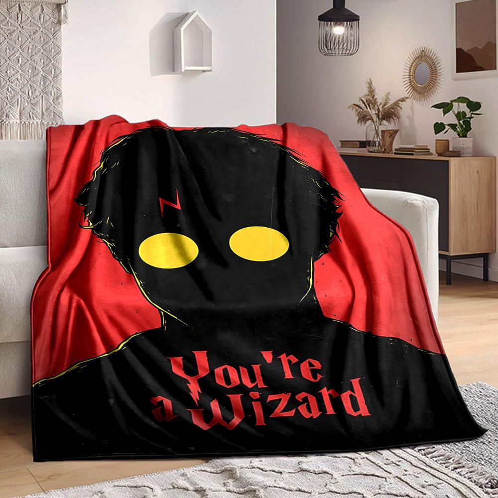 1pc Harry Potte Flannel Throw Blanket Lightweight Soft Warm All Season Blanket for Sofa, Bed, Travel,L1028130