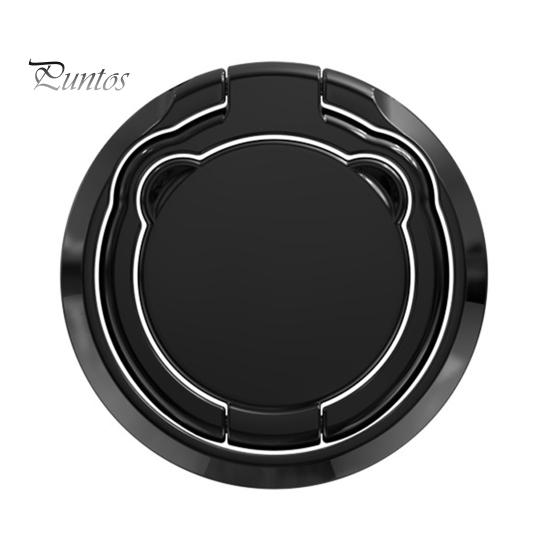 

Держатель для колец на палец, складная портативная магнитная подставка для смартфона в форме медведя, для настольного компьютера чёрный