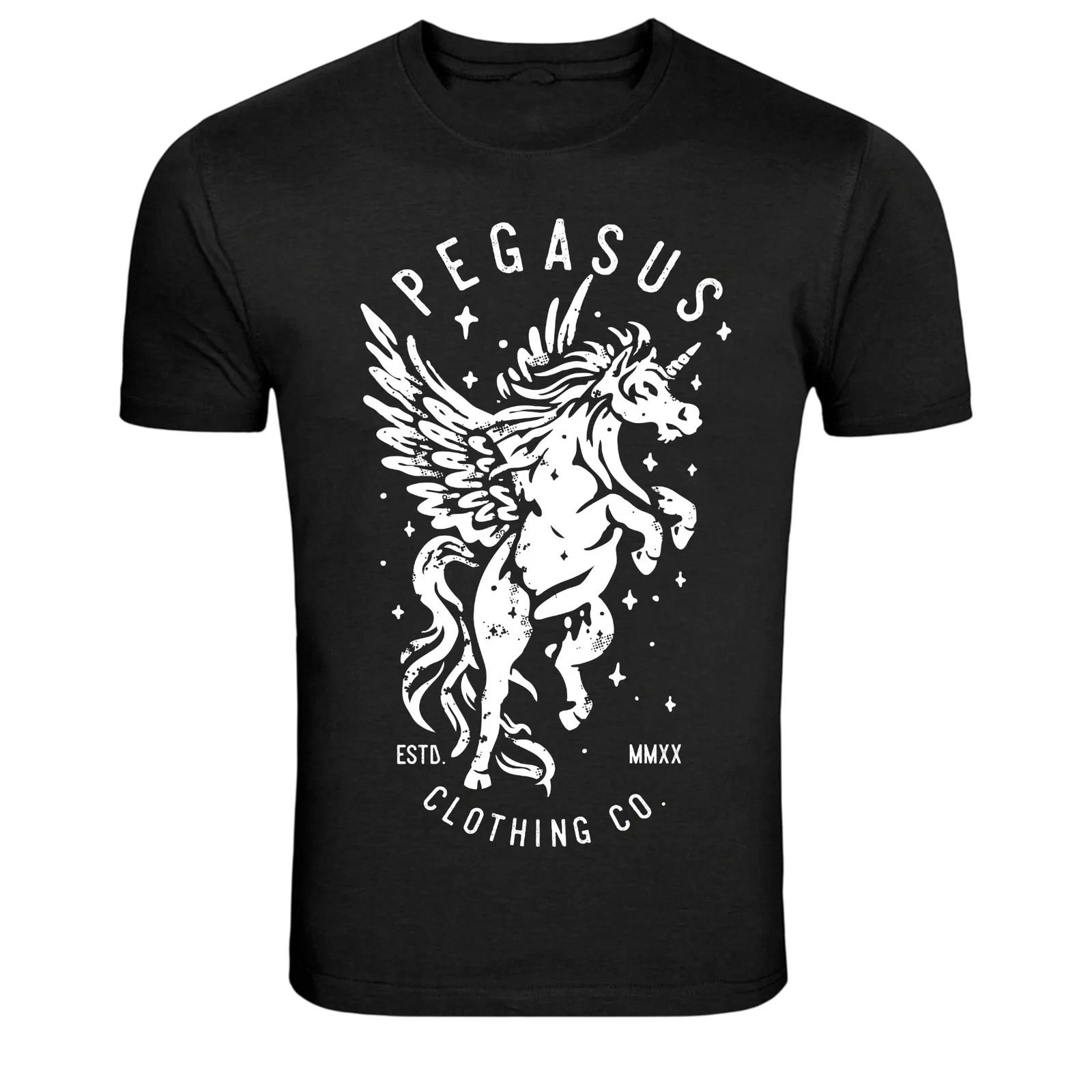 Pegasus Unicorn Wings Mythical Horse Graphic T-Shirt XL