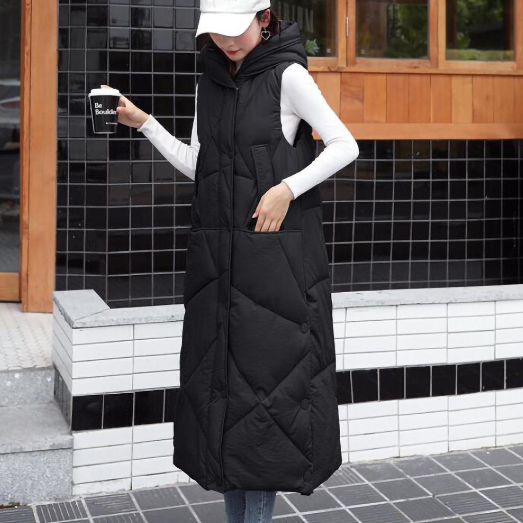 Winter Fashion Woman Lengthened And Thickened  Medium Length Down Cotton  Jacket