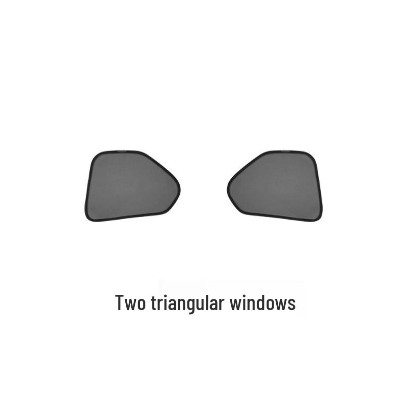 Tesla Model 3/S/X/Y Retractable Side Window Sunshade - Lift-up Sun Protection Car Accessory 2 Triangular Windows чёрный