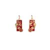 Cute Rabbit New Year'S Earrings, New Year'S Red Chinese Style Lucky Lucky Lucky Lucky Cartoon Earrings