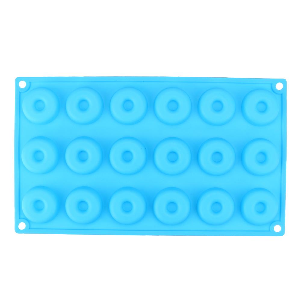 Reusable Biscuit Cake Molds Donut Dessert Baking Pan Silicone Mould 4cm 18-Cavity Mini Chocolate/ Donut Silicone Mold