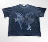 Aelfric Eden Graficzny T-shirt Męski Rozmiar S Czarny Krótki Czaszka Motyl Streetwear