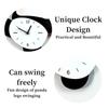 Cartoon Mute Clock Silent Digital Clock Fashion Swinging Panda Wall Clock  Cafe