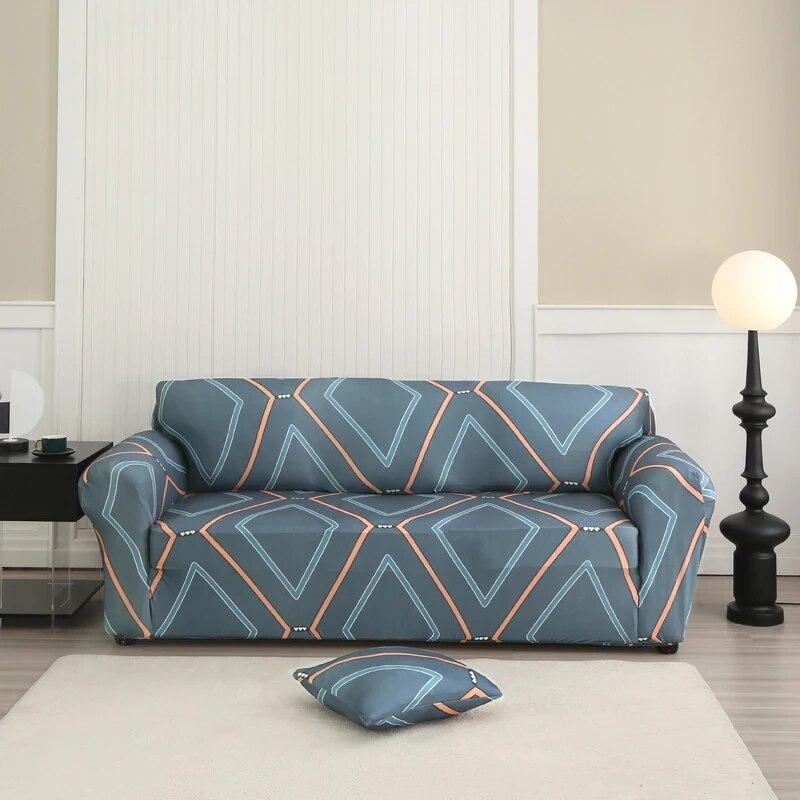 Geometric Sofa Slipcovers Elastic Sofa Cover for Living Room Sectional Corner L-shape Chair Protector Couch Cover 1/2/3/4 Seater