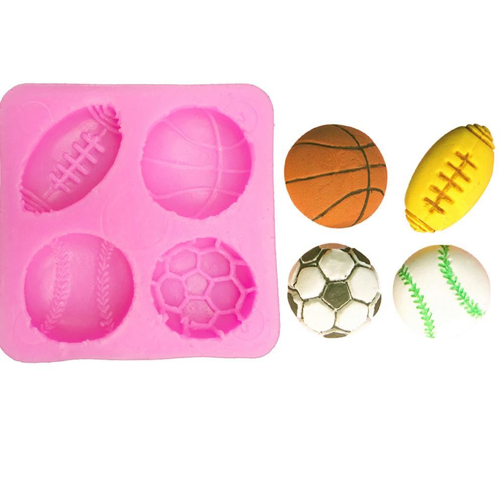 Bakeware Basketball Candle Rugby Fondant Chocolate Making Fondant Mold Baking Tool Cake Decoration