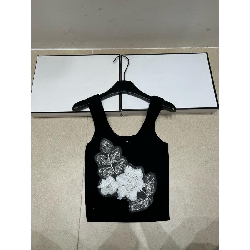 Trendy High-Quality Knitted Bead Camisole Vest - Slim-Fit, Versatile, and Heavy-Duty.