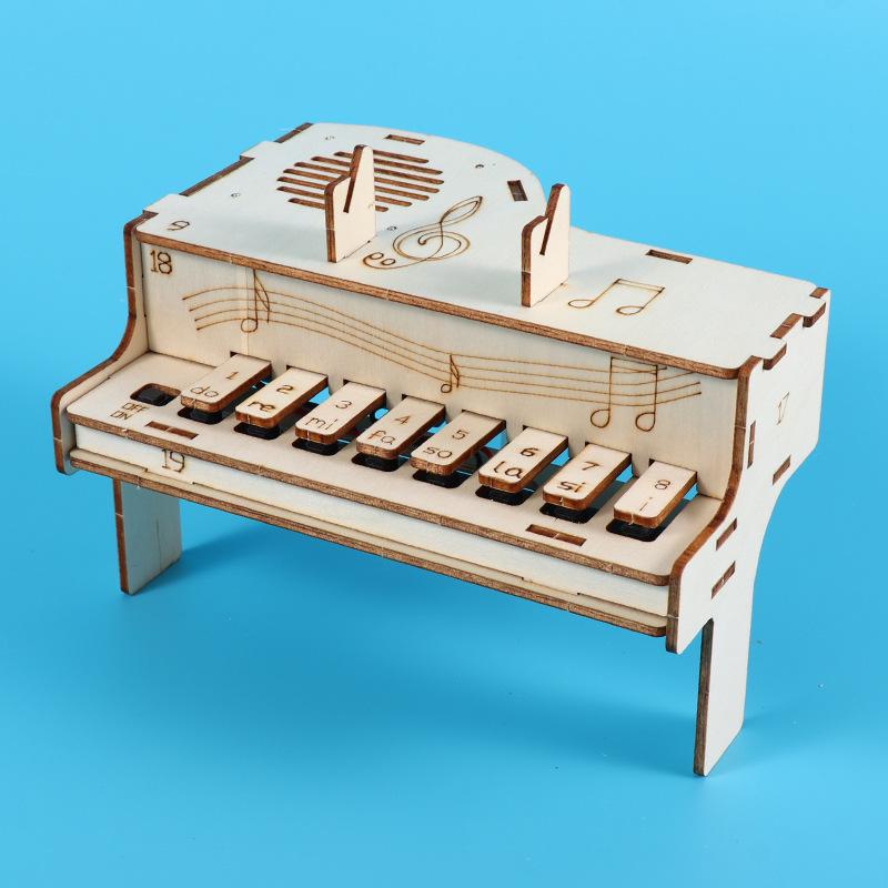 

DIY Wooden Electronic Piano Model STEM Assembly Kit Physics Sound Experiment Educational Teaching Aid For Adult Learning